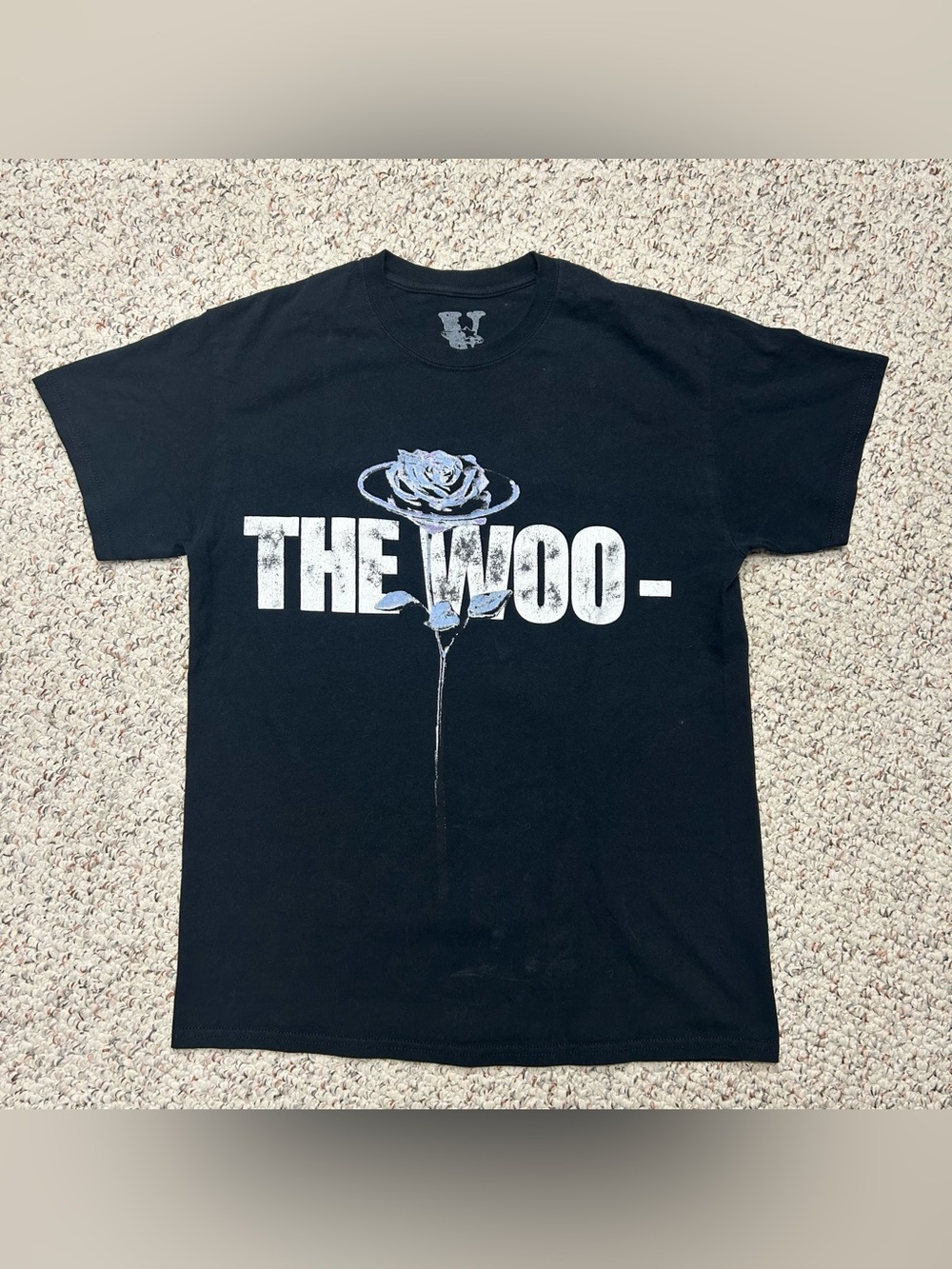 Vlone x Pop Smoke The Woo Rose T-Shirt Size Medium Hypebeast Streetwear